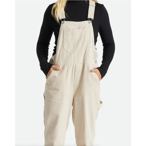 NWT Brixton Christina Crop Overall Beige Size Small MSRP $139